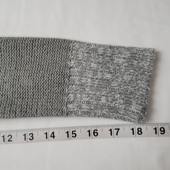 Allison Brittney Gray Slate Sweater Preppy Split Cowl Long Sleeves NEW Women S - Picture 9 of 10